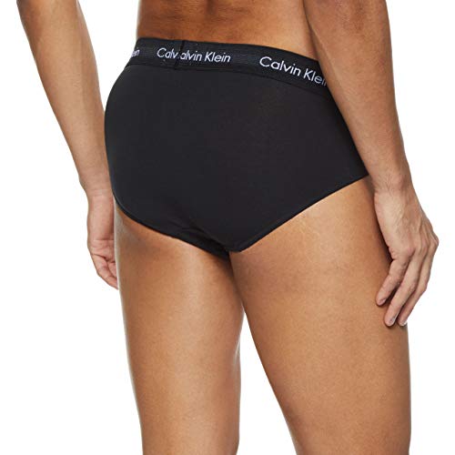 Calvin Klein Cotton Stretch-3er Cierre, Negro (Black W. Black WB Xwb), Large (Pack de 3) para Hombre