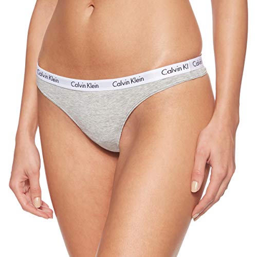 Calvin Klein Thong, Tanga para Mujer, Gris (Grey Heather 020), Small