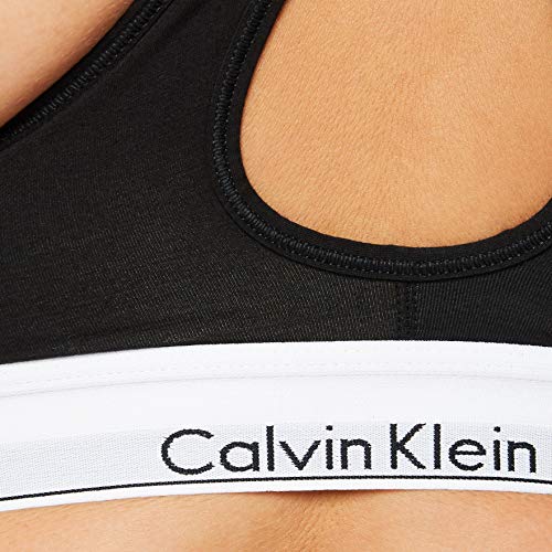 Calvin Klein Women's Modern Cotton Lightly Lined Bralette, Black, Medium