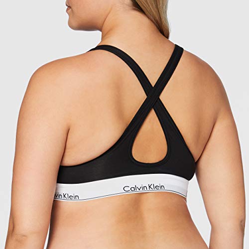 Calvin Klein Women's Modern Cotton Lightly Lined Bralette, Black, Medium