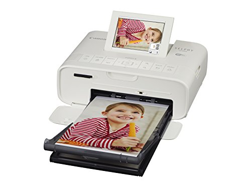 Canon Selphy CP1300 - Impresora fotográfica inalámbrica (Apple AirPrint, Mopria, pantalla abatible de 8.1 cm, tintas de 3 colores, 300 x 300 ppp) blanco