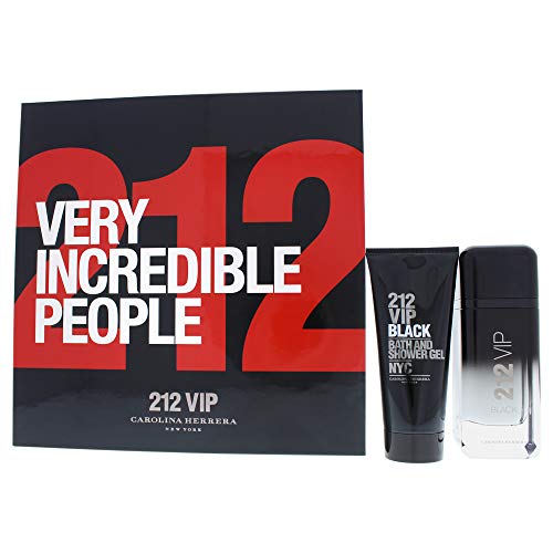 Carolina herrera 212 vip black edp 100 ml + s/gel 100 ml set regalo.