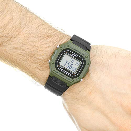 Casio Reloj Digital para Hombre de Cuarzo con Correa en Resina W-218H-3AVEF