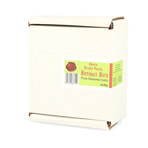 Cera de abeja natural, caja de 6 barras