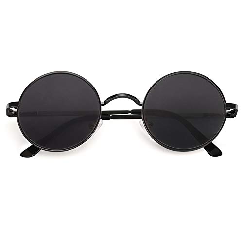 CGID E01 Estilo Vintage Retro Lennon inspirado círculo metálico redondo gafas de sol polarizadas para hombres y mujeres