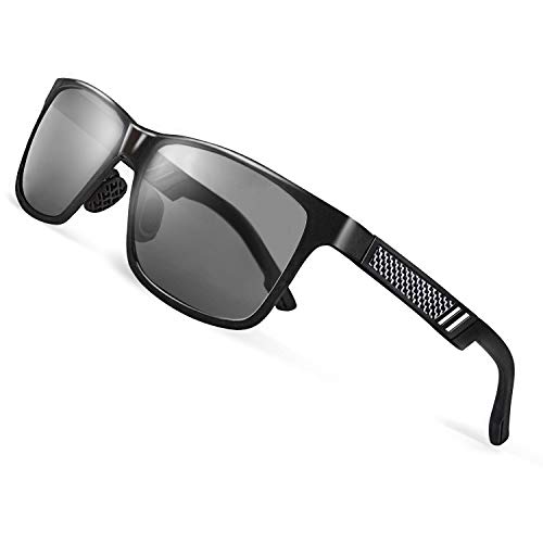 CGID GD60 Estilo clásico de aleación Al-Mg Caminante gafas de sol polarizadas UV400,gafas de sol para hombres