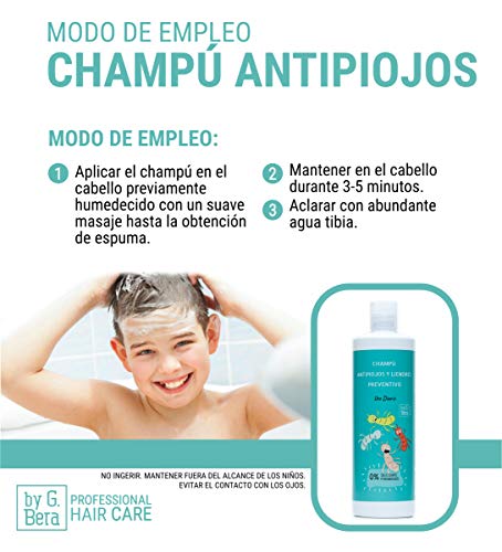 Champú Preventivo Antipiojos y Liendres by G. Bera 500 ml.