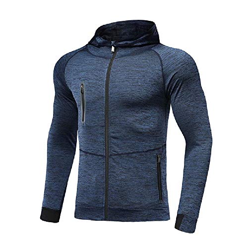 Chaqueta con capucha para hombre Azul azul XL