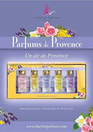 Charrier Parfums De Provence - Estuche de 5 aguas de colonia en miniatura total 54 ml