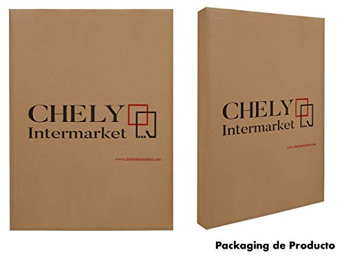 Chely Intermarket, Espejo de Pared Cuerpo Entero 60x80cm(69x89cm)/Negro-plata/Mod-144, Ideal para peluquerías, salón, Comedor, Dormitorio y oficinas. Fabricado en España. Material Madera.