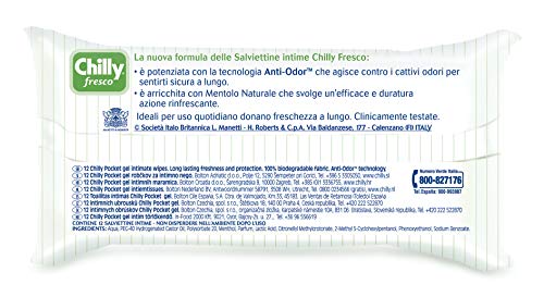 Chilly Toallitas Íntimas Gel 12 Unidades 300 ml