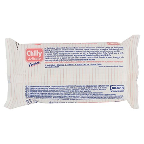 Chilly Toallitas Pocket Delicado - 3 Paquetes de 50 gr - Total: 150 gr