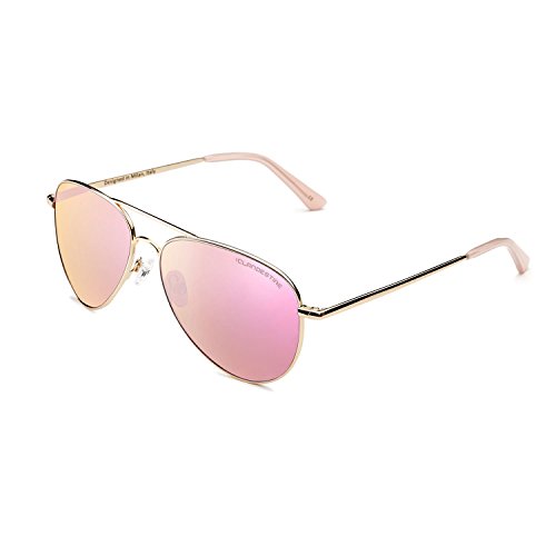 CLANDESTINE A10 Gold Rose - Gafas de Sol de Nylon HD para Hombre & Mujer