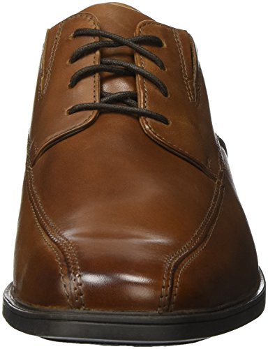 Clarks Tilden Walk, Zapatos de Cordones Derby, Marrón (Dark Tan Leather-), 41.5 EU