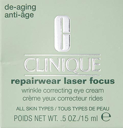 Clinique Repair Wear Laser Focus - Crema reparadora antiarrugas, contorno de ojos,15 ml