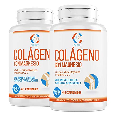 Colágeno hidrolizado con calcio para huesos y articulaciones – Colágeno con vitamina C y vitamina D para ayudar a la energía del día a día - 900 comprimidos