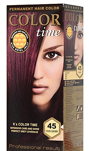 Color time, tinte permanente para el cabello de color guinda 45