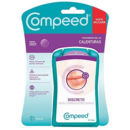 COMPEED® Calenturas, 15 Parches - Pack de 2 (total 30), Tratamiento de las Calenturas, Cura rápidamente, Tamaño de los parches 1,5 x 1,5 centímetros