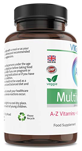 Complejo Multivitamínico con Minerales y Hierro - Fortalece el sistema inmunológico, el corazón y el cerebro - Alivia el cansancio y la fatiga - Aumenta el bienestar y la energía (120 veg comprimidos)