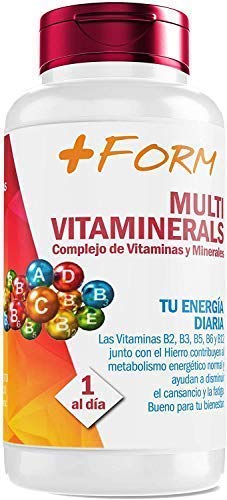 Complejo vitamínico con minerales, vitamina C, vitaminas B2, B3, B5, B6 y B12 así como hierro - multivitamínico para aumentar la energía y el bienestar de su cuerpo -90 cap