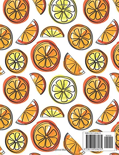 Composition Book: Oranges and Limes Wide Ruled 120 Pages Notebook