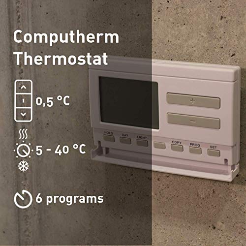 COMPUTHERM Q7RF termostato digital inalámbrico programable de interiores para calefacción, aire acondicionado y suelo radiante-Regulador inalámbrico