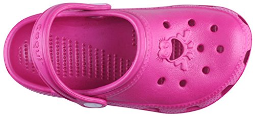 Coqui 8101 ligero y cómodo Zueco de antibacteriano couqiairtm EVA, con tiras de talón para un agarre perfecto, niña, Big Frog-fuchs, fucsia, 28,5