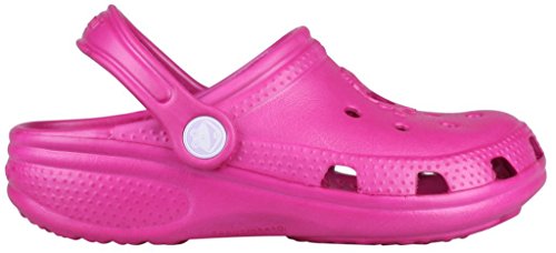 Coqui 8101 ligero y cómodo Zueco de antibacteriano couqiairtm EVA, con tiras de talón para un agarre perfecto, niña, Big Frog-fuchs, fucsia, 28,5