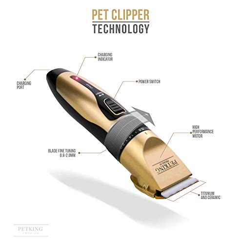 Cortapelos para Perros Profesional Cortapelos Perros y Gatos Maquina Cortar Pelo Perros Cortadora de Pelo para Perro Mascotas Animales Silencioso Recargable Inalámbrico Dog Grooming Clippers