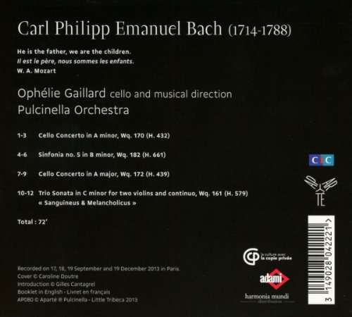 C.P.E.Bach Project - Sonate pour violoncelle/Concertos/Sinfonia n°5