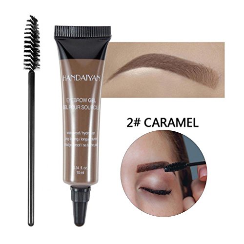 Crema para elineador de cejas con pincel, Gel profesional para cejas Ceja impermeable Ceja Gel de cejas Tinte Cejas Pincel Herramientas cosméticas(2)