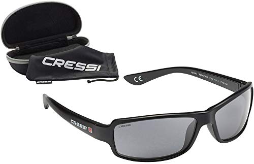 Cressi Ninja Floating - Gafas Flotantes Polarizadas para Deportes con una protección 100% UV Adultos Unisex, Negro/Negro