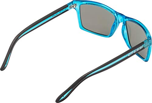 Cressi Rio Sunglasses Gafas de Sol Deportivo Polarizados, Unisex Adultos, Crystal Azul/Lentes Espejadas Azul, Talla única