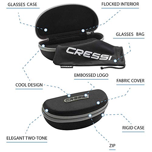 Cressi Rio Sunglasses Gafas de Sol Deportivo Polarizados, Unisex Adultos, Crystal Azul/Lentes Espejadas Azul, Talla única