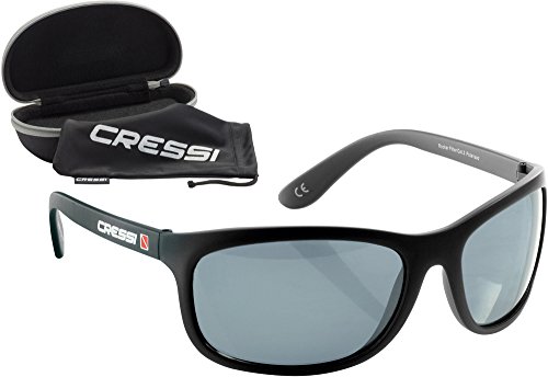 Cressi Rocker Gafas de Sol Flotantes, Adulto Hombre, Negro/Lente Gris, Talla Única