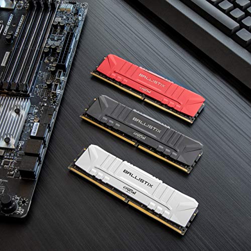 Crucial Ballistix BL2K8G32C16U4W 3200 MHz, DDR4, DRAM, Memoria Gamer para Ordenadores de sobremesa, 16GB (8GB x2), CL16, Blanco