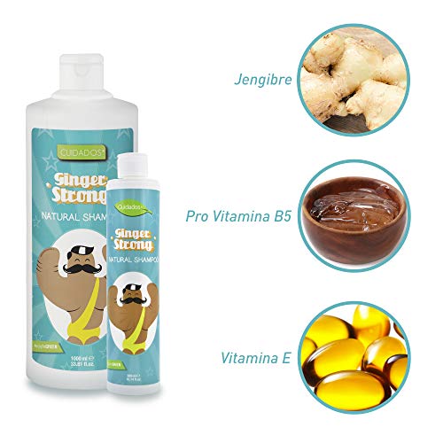 Cuidados Champú Jengibre Ginger Strong, Estimulante capilar. Anticaspa. Antioxidante. Con Panthenol - 1 litro