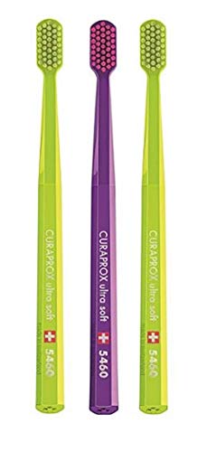 Curaprox CS5460PACK - Ultra suave Cepillo de dientes, 3 unidades, colores aleatorios