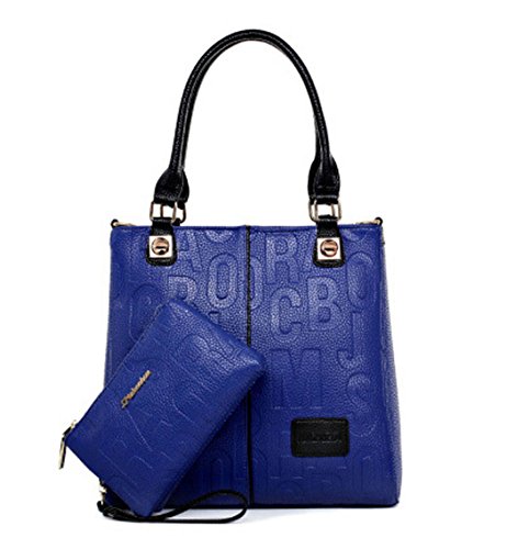 DEERWORD Para mujer Bolsos bandolera Carteras de mano Bolsos totes Carteras de mano con asa Cuero Azul