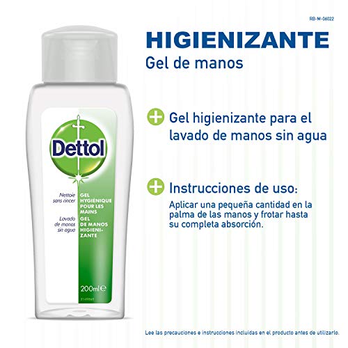 Dettol Gel hidroalcoholico higienizante de manos - 200 ml x 6