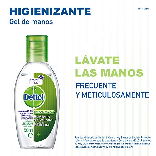 Dettol - Gel hidroalcoholico higienizante de manos - 50 ml x 6