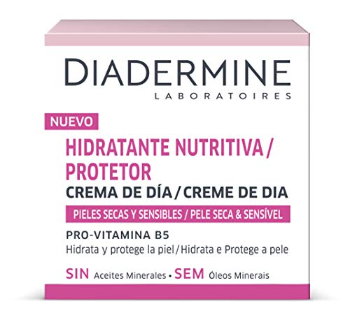 Diadermine - Crema Hidratante y Nutritiva de Día para pieles secas y sensibles - Cutis hidratado y nutrido - 2 unidades de 50 ml