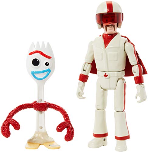 Disney Toy Story 4 Figura Forky con Duke Caboom, juguetes niños + 3 años (Mattel GGX29)