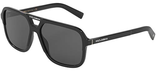 Dolce & Gabbana 0DG4354 Gafas de Sol, Black, 58 para Hombre