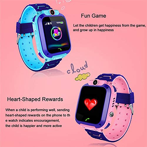 Doolland Reloj Inteligente Smartwatch para niños, rastreador de ubicación LBS, Reloj del teléfono, Reloj de cámara, Chat de Voz, Llamadas telefónicas