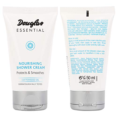 Douglas Essential Nourishing Shower Cream Protects & Smoothes with cottonseed Oil Contenido: 50 ml Travel Size Gel de ducha