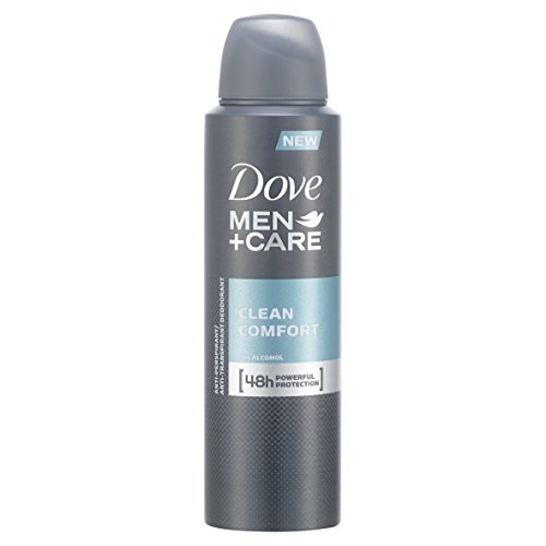 Dove Men + Care Clean Comfort Aerosol antitranspirante desodorante – 150 ml (Paquete de 3)