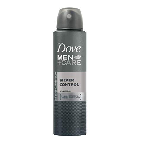 Dove Men + Care Déodorant Homme Protection 48h Silver Control, sans Alcool (Lot de 6 x 150ml)