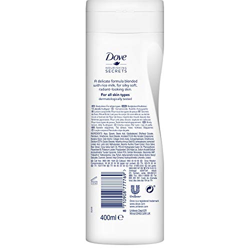 Dove Nourishing Secrets Glowing, Loción para el Cuerpo, 400 ml