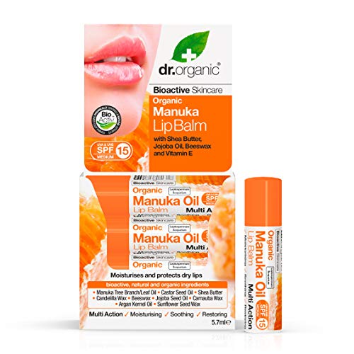 Dr. Organic, Manuka Honey, Bálsamo de Labios, 91.2 ml [1 unidad]